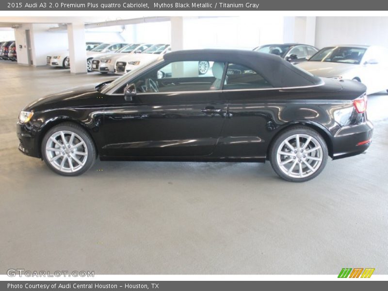 Mythos Black Metallic / Titanium Gray 2015 Audi A3 2.0 Premium Plus quattro Cabriolet