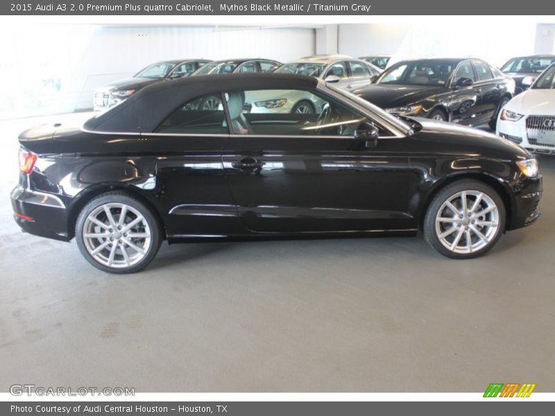 Mythos Black Metallic / Titanium Gray 2015 Audi A3 2.0 Premium Plus quattro Cabriolet