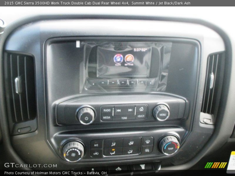 Summit White / Jet Black/Dark Ash 2015 GMC Sierra 3500HD Work Truck Double Cab Dual Rear Wheel 4x4
