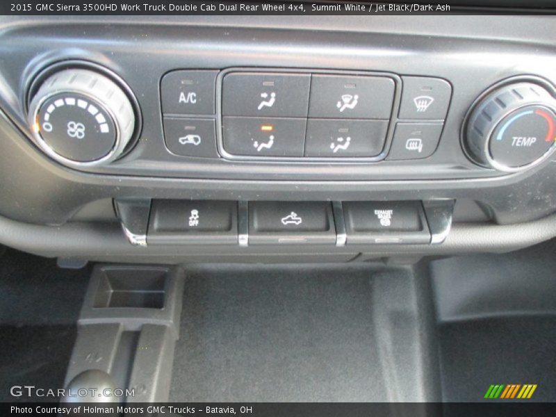 Summit White / Jet Black/Dark Ash 2015 GMC Sierra 3500HD Work Truck Double Cab Dual Rear Wheel 4x4