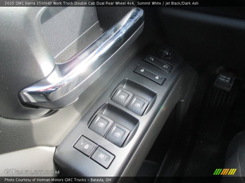Summit White / Jet Black/Dark Ash 2015 GMC Sierra 3500HD Work Truck Double Cab Dual Rear Wheel 4x4