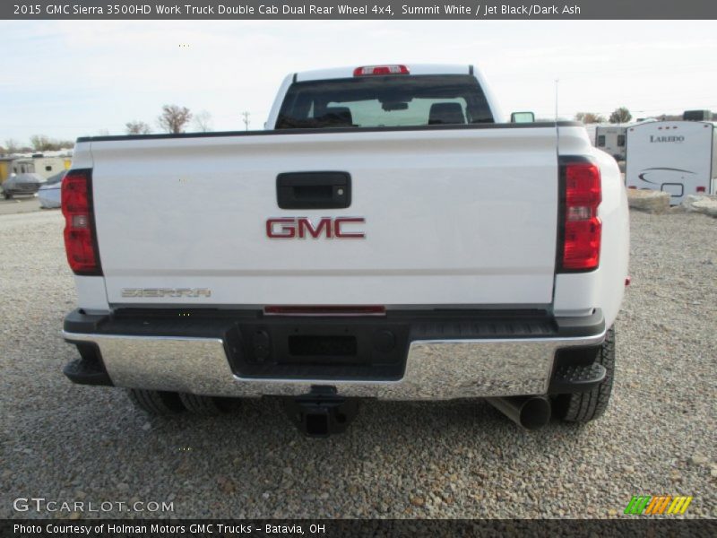 Summit White / Jet Black/Dark Ash 2015 GMC Sierra 3500HD Work Truck Double Cab Dual Rear Wheel 4x4