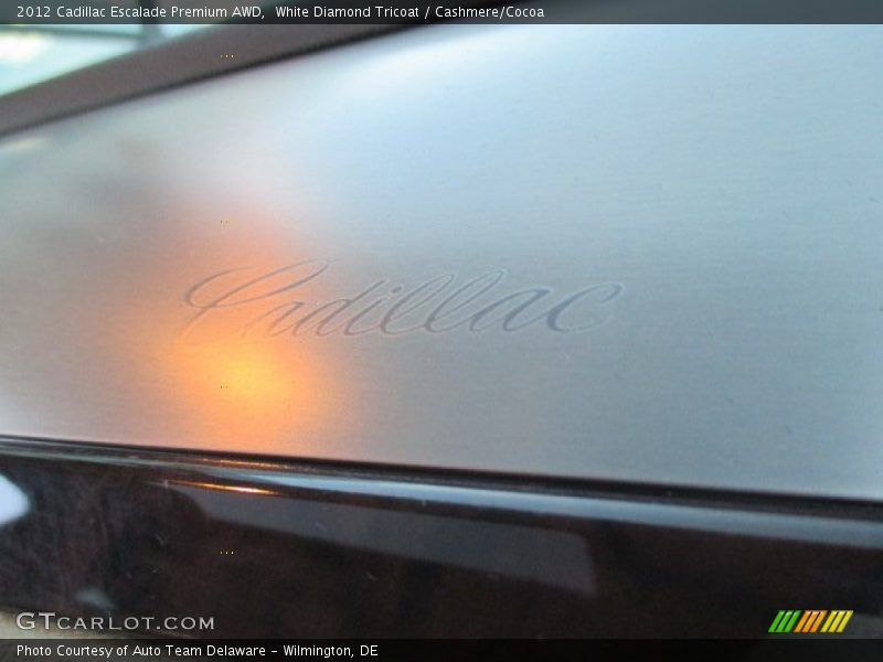 White Diamond Tricoat / Cashmere/Cocoa 2012 Cadillac Escalade Premium AWD