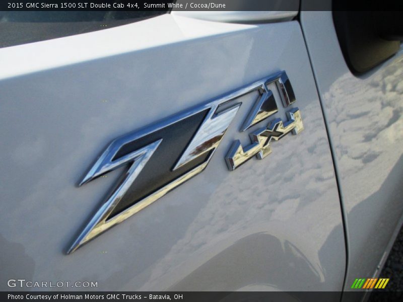 Summit White / Cocoa/Dune 2015 GMC Sierra 1500 SLT Double Cab 4x4