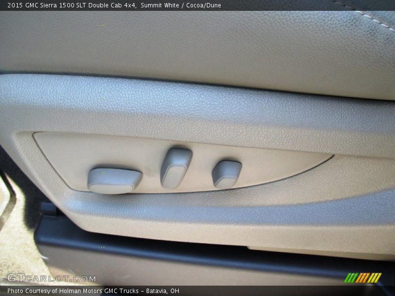 Summit White / Cocoa/Dune 2015 GMC Sierra 1500 SLT Double Cab 4x4