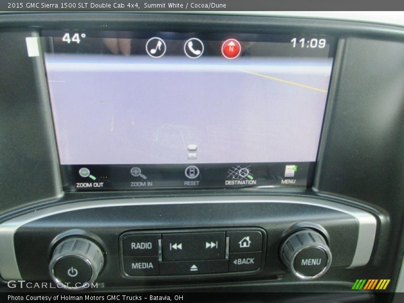Summit White / Cocoa/Dune 2015 GMC Sierra 1500 SLT Double Cab 4x4