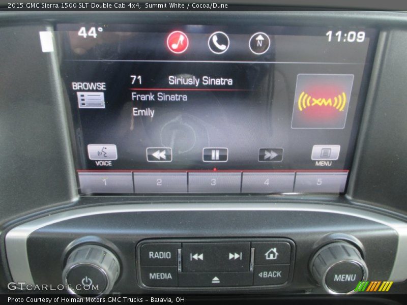 Summit White / Cocoa/Dune 2015 GMC Sierra 1500 SLT Double Cab 4x4