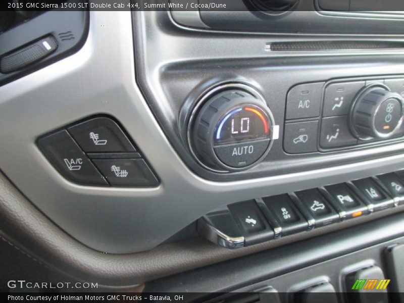 Summit White / Cocoa/Dune 2015 GMC Sierra 1500 SLT Double Cab 4x4