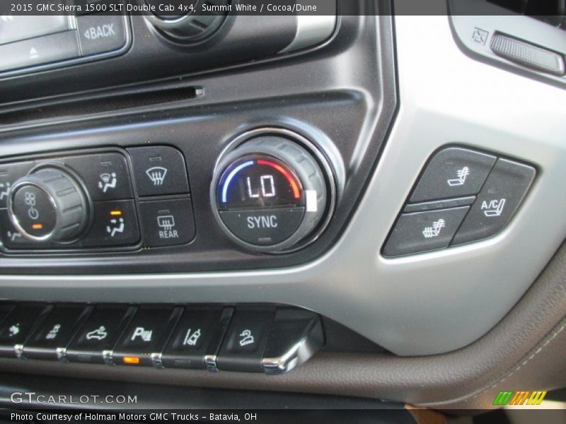 Summit White / Cocoa/Dune 2015 GMC Sierra 1500 SLT Double Cab 4x4
