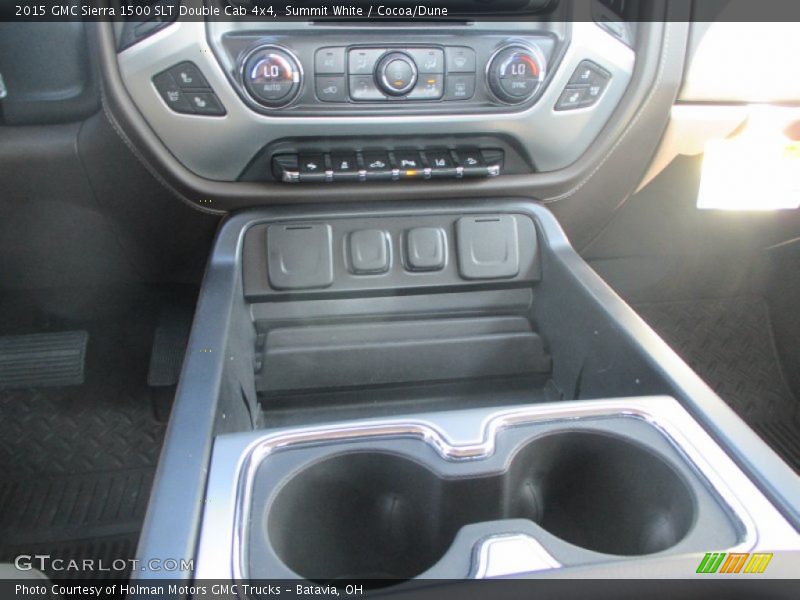 Summit White / Cocoa/Dune 2015 GMC Sierra 1500 SLT Double Cab 4x4