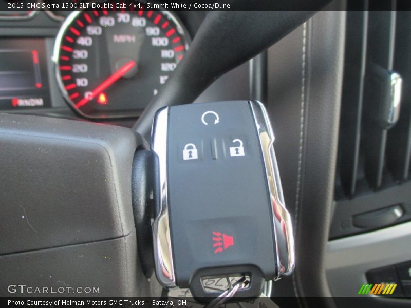 Summit White / Cocoa/Dune 2015 GMC Sierra 1500 SLT Double Cab 4x4