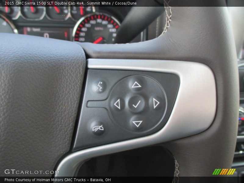 Summit White / Cocoa/Dune 2015 GMC Sierra 1500 SLT Double Cab 4x4