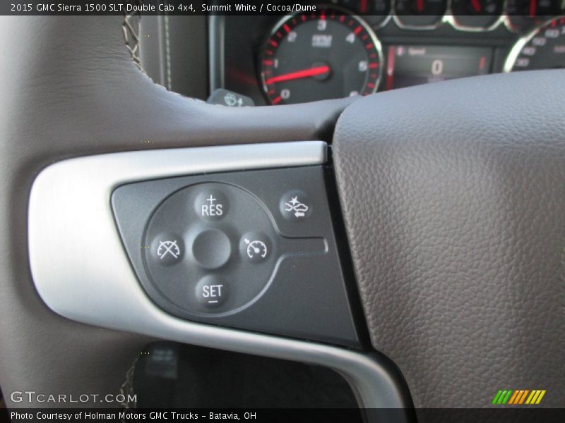Summit White / Cocoa/Dune 2015 GMC Sierra 1500 SLT Double Cab 4x4