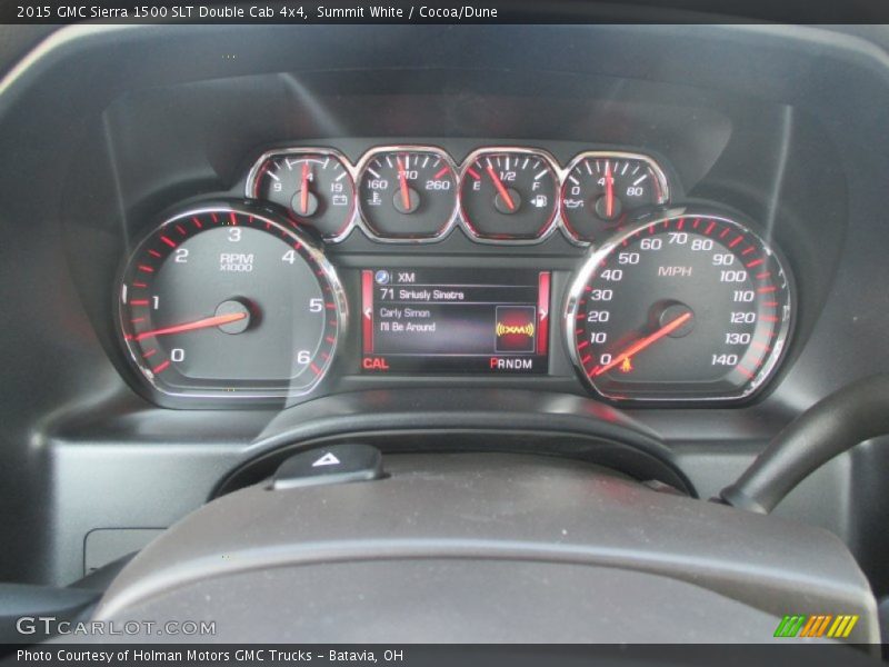 Summit White / Cocoa/Dune 2015 GMC Sierra 1500 SLT Double Cab 4x4