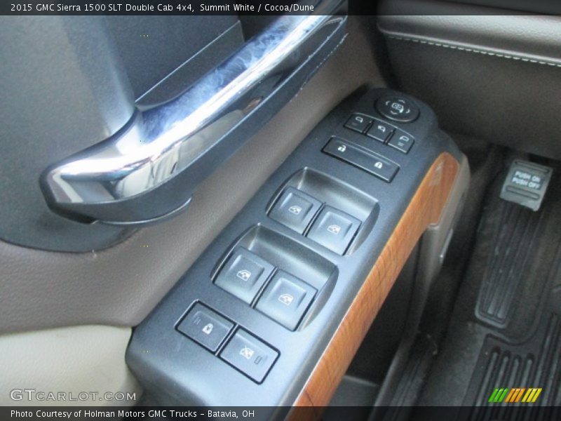 Summit White / Cocoa/Dune 2015 GMC Sierra 1500 SLT Double Cab 4x4