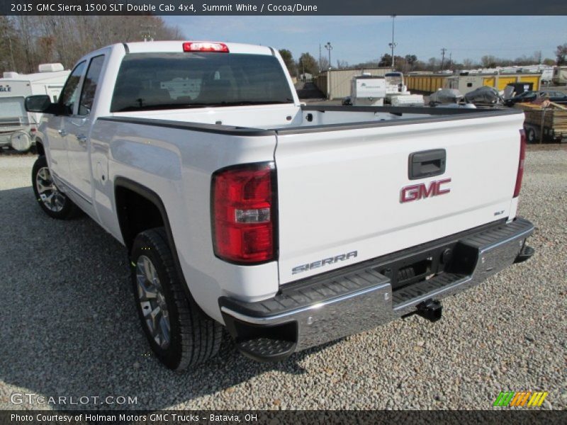 Summit White / Cocoa/Dune 2015 GMC Sierra 1500 SLT Double Cab 4x4