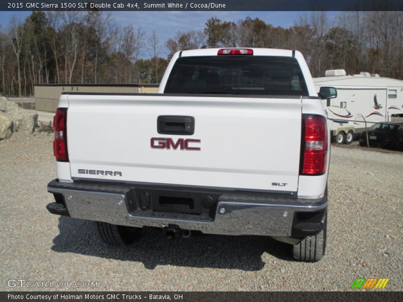 Summit White / Cocoa/Dune 2015 GMC Sierra 1500 SLT Double Cab 4x4