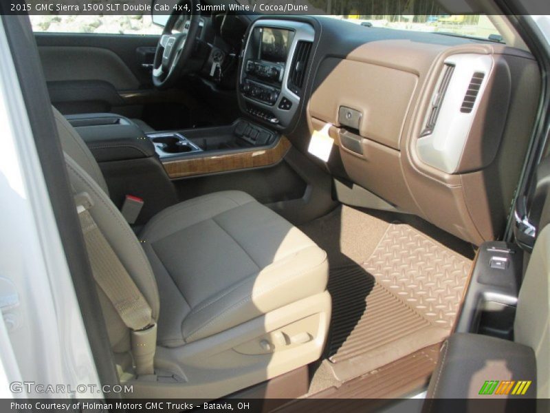 Summit White / Cocoa/Dune 2015 GMC Sierra 1500 SLT Double Cab 4x4