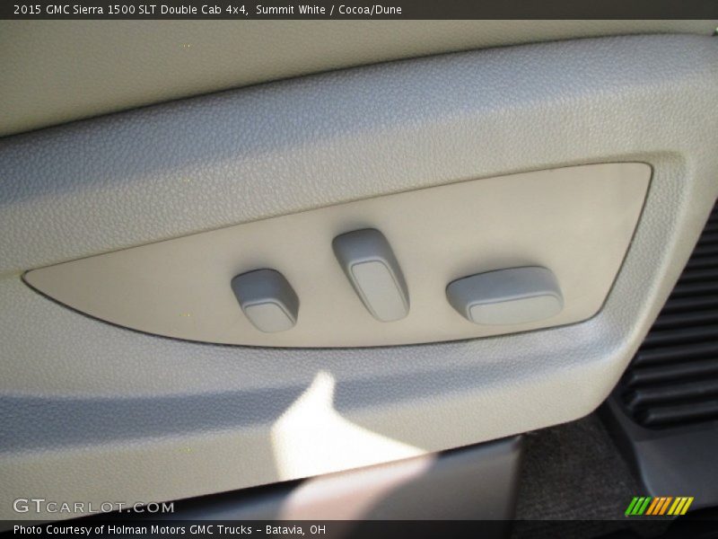 Summit White / Cocoa/Dune 2015 GMC Sierra 1500 SLT Double Cab 4x4