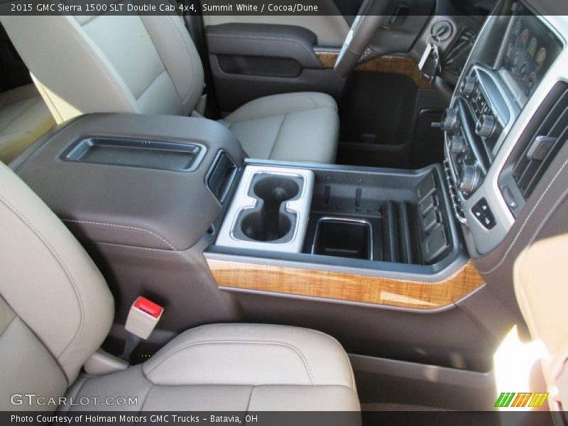 Summit White / Cocoa/Dune 2015 GMC Sierra 1500 SLT Double Cab 4x4