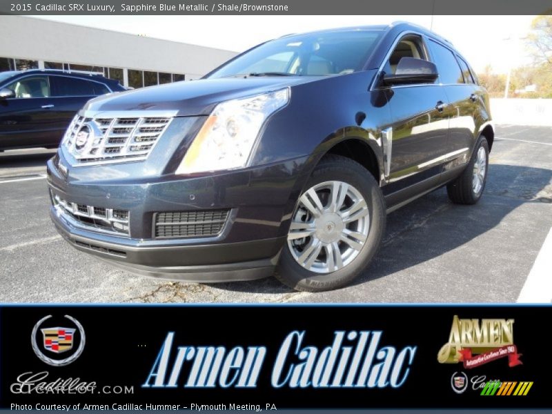 Sapphire Blue Metallic / Shale/Brownstone 2015 Cadillac SRX Luxury