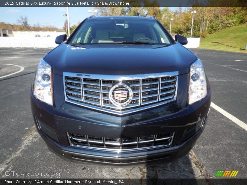 Sapphire Blue Metallic / Shale/Brownstone 2015 Cadillac SRX Luxury