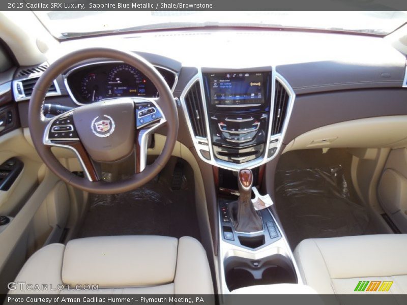 Sapphire Blue Metallic / Shale/Brownstone 2015 Cadillac SRX Luxury