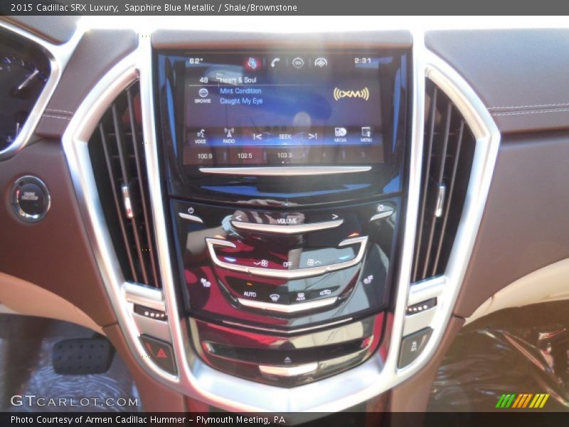 Sapphire Blue Metallic / Shale/Brownstone 2015 Cadillac SRX Luxury