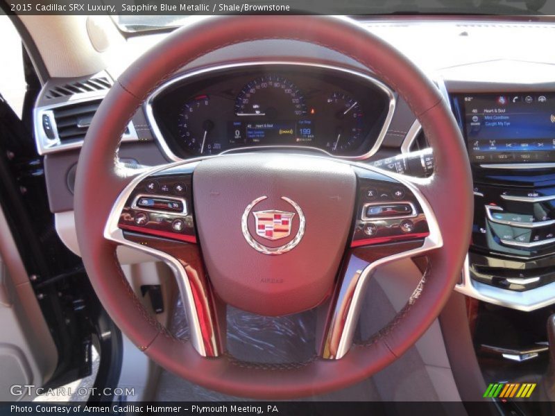 Sapphire Blue Metallic / Shale/Brownstone 2015 Cadillac SRX Luxury