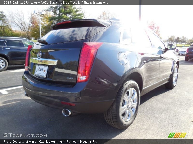 Sapphire Blue Metallic / Shale/Brownstone 2015 Cadillac SRX Luxury AWD