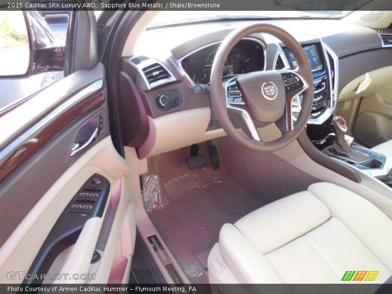 Sapphire Blue Metallic / Shale/Brownstone 2015 Cadillac SRX Luxury AWD