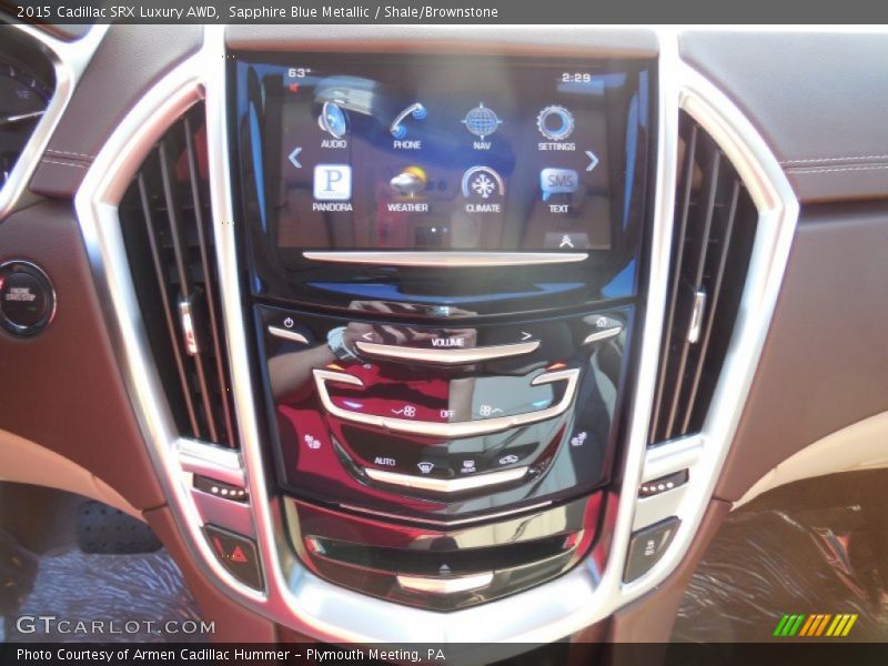Sapphire Blue Metallic / Shale/Brownstone 2015 Cadillac SRX Luxury AWD
