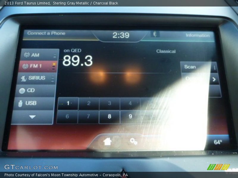 Sterling Gray Metallic / Charcoal Black 2013 Ford Taurus Limited