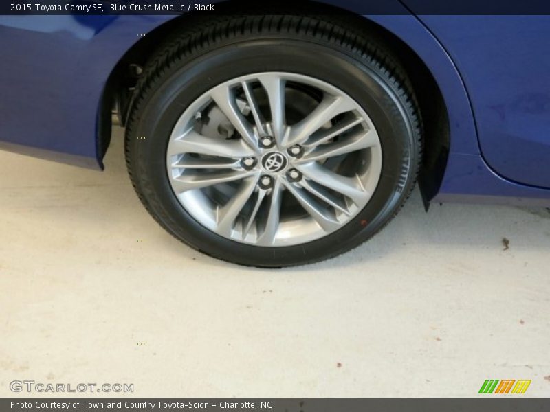 Blue Crush Metallic / Black 2015 Toyota Camry SE