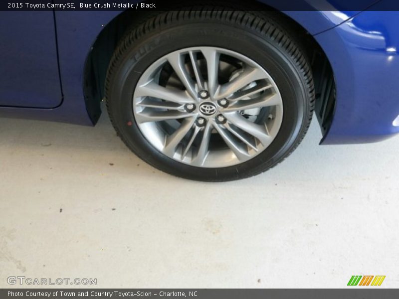 Blue Crush Metallic / Black 2015 Toyota Camry SE