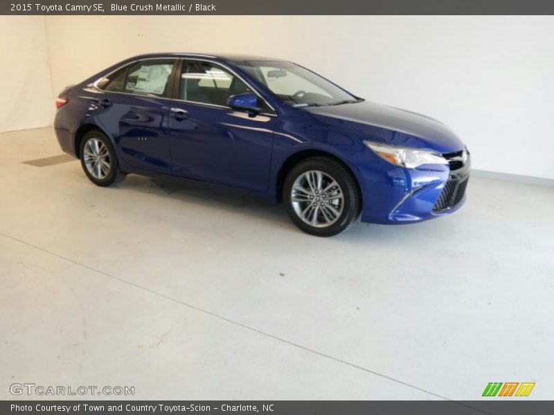Blue Crush Metallic / Black 2015 Toyota Camry SE