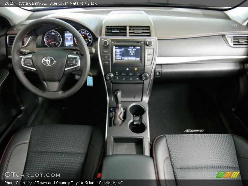 Blue Crush Metallic / Black 2015 Toyota Camry SE