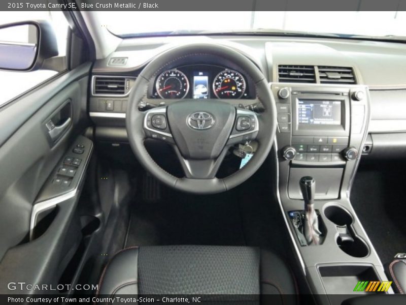 Blue Crush Metallic / Black 2015 Toyota Camry SE