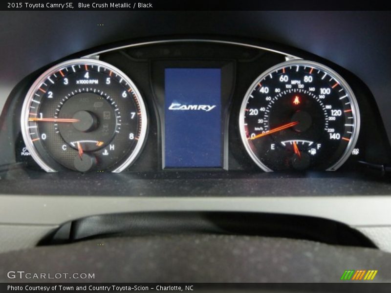 Blue Crush Metallic / Black 2015 Toyota Camry SE