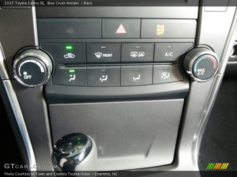 Blue Crush Metallic / Black 2015 Toyota Camry SE