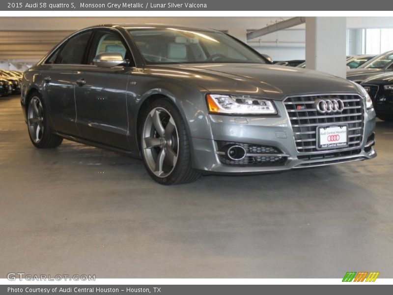 Monsoon Grey Metallic / Lunar Silver Valcona 2015 Audi S8 quattro S