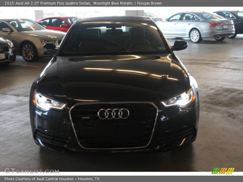 Moonlight Blue Metallic / Nougat Brown 2015 Audi A6 2.0T Premium Plus quattro Sedan
