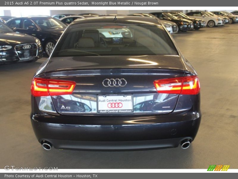 Moonlight Blue Metallic / Nougat Brown 2015 Audi A6 2.0T Premium Plus quattro Sedan