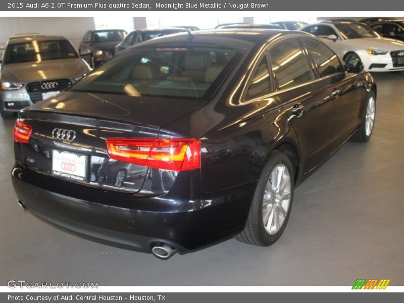 Moonlight Blue Metallic / Nougat Brown 2015 Audi A6 2.0T Premium Plus quattro Sedan