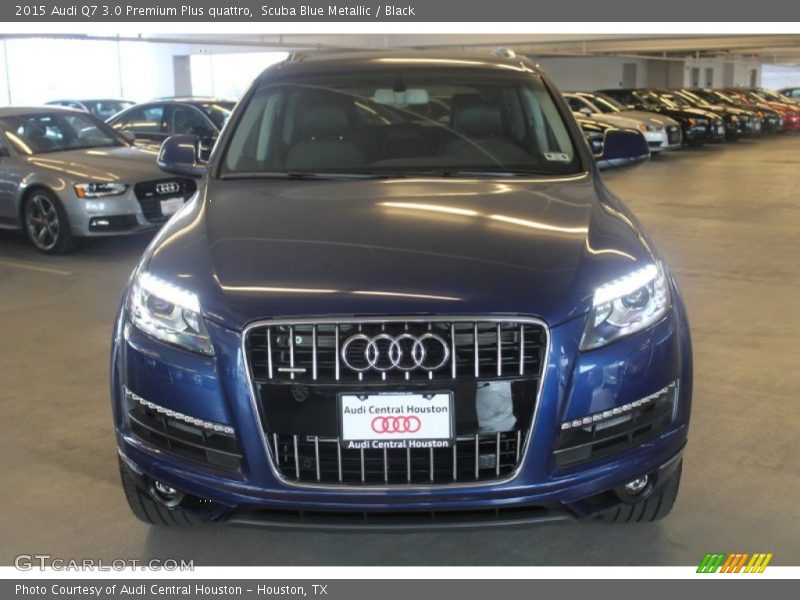 Scuba Blue Metallic / Black 2015 Audi Q7 3.0 Premium Plus quattro