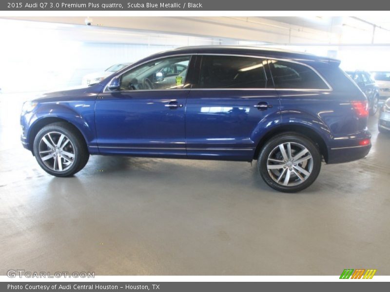 Scuba Blue Metallic / Black 2015 Audi Q7 3.0 Premium Plus quattro