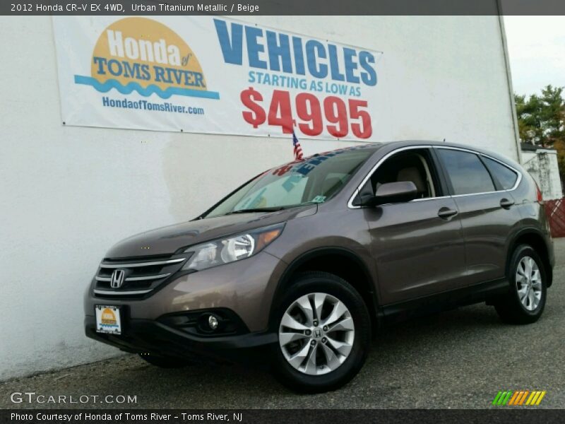 Urban Titanium Metallic / Beige 2012 Honda CR-V EX 4WD