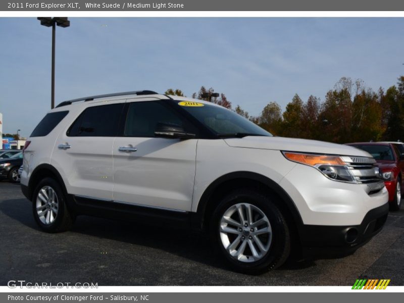 White Suede / Medium Light Stone 2011 Ford Explorer XLT