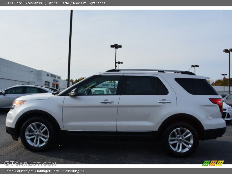 White Suede / Medium Light Stone 2011 Ford Explorer XLT