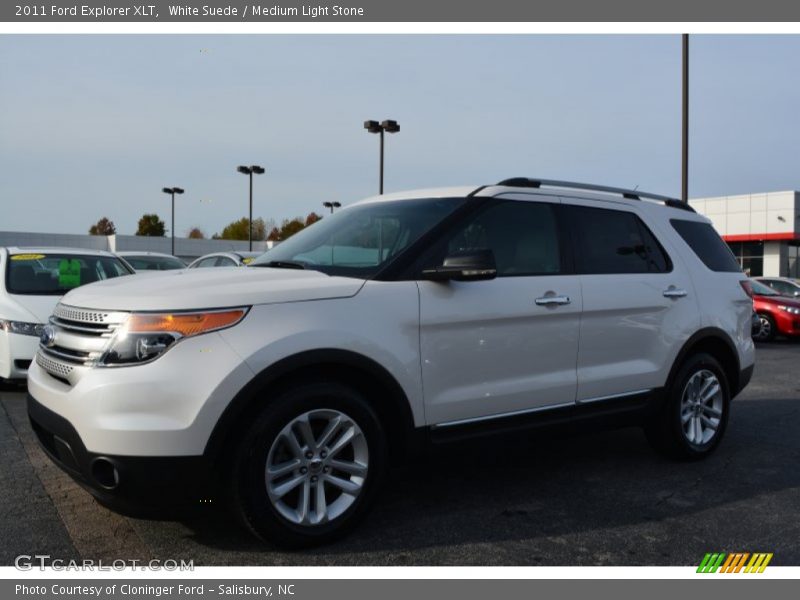 White Suede / Medium Light Stone 2011 Ford Explorer XLT
